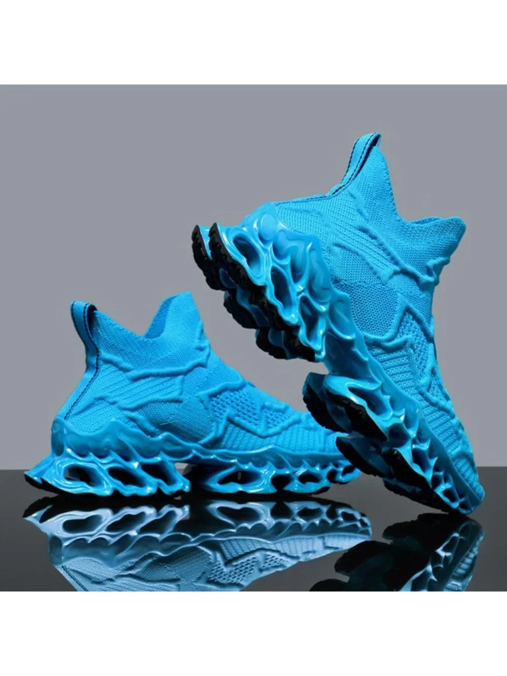 🆕Men's Blue Slip on Loafers Walking Tennis Shoes Running Blade Sneakers